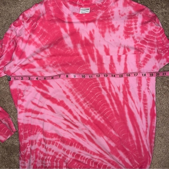 VICTORIA'S SECRET PINK LONG SLEEVE CAMPUS TEE TIE DYE XSMALL T SHIRT TOP TUNIC - Picture 4 of 8
